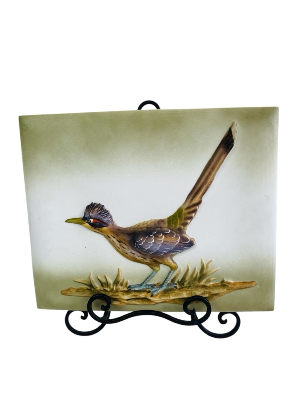 Lefton China Roadrunner Hand Painted Collectable Ceramic Wall Plaque